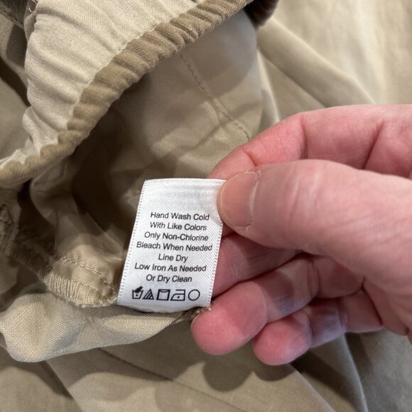 Coldwater Creek Womens Pant Natural Fit M Silk Linen Blend Pull On Travel Flowy - Picture 9 of 9